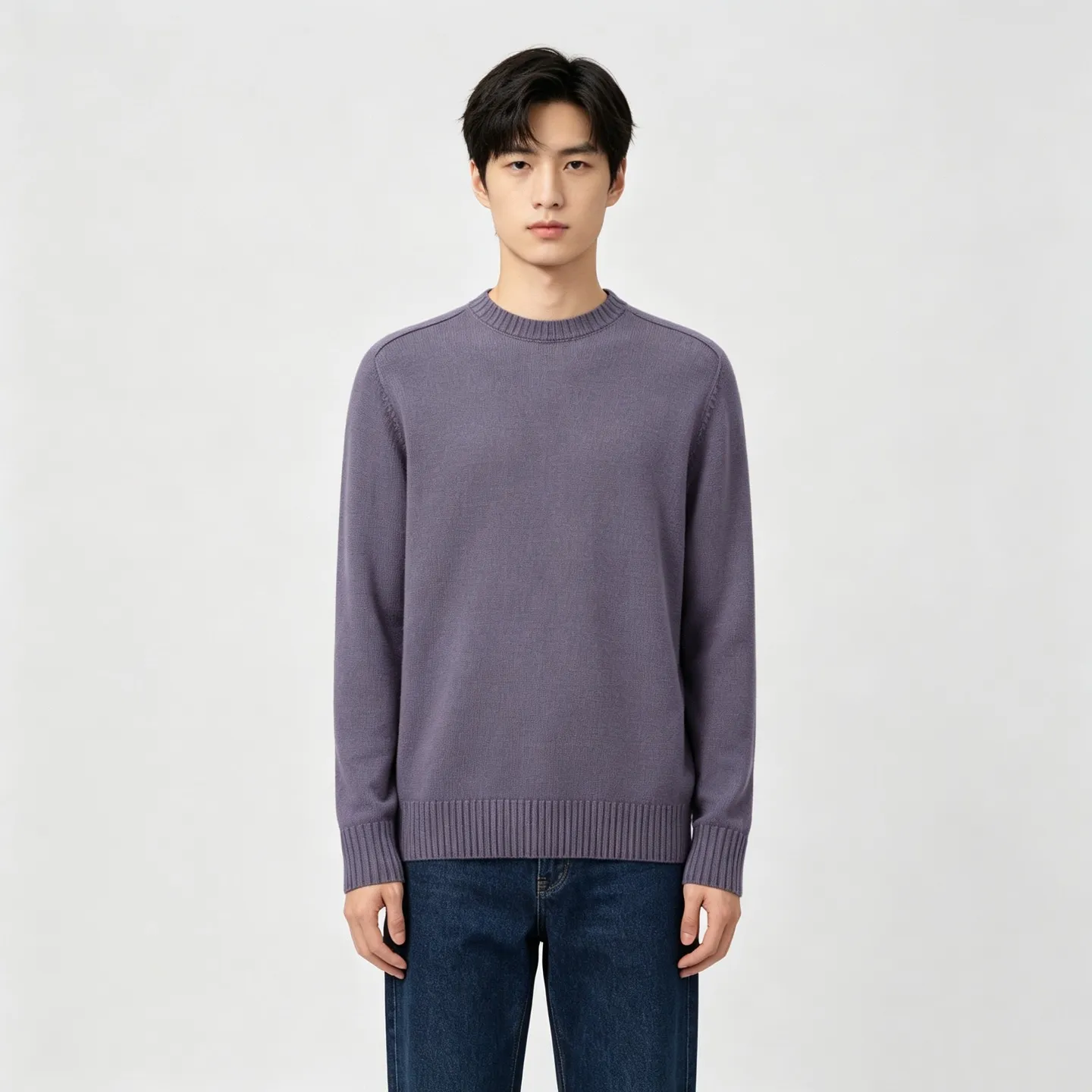 Louis Vuitton/Louis Vuitton solid color back collar leather label knitted sweater